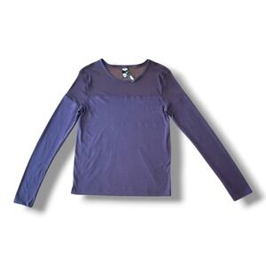 Victoria Sport Victoria's Secret Long Sleeve Mesh Shirt Purple Women's Sz Medium